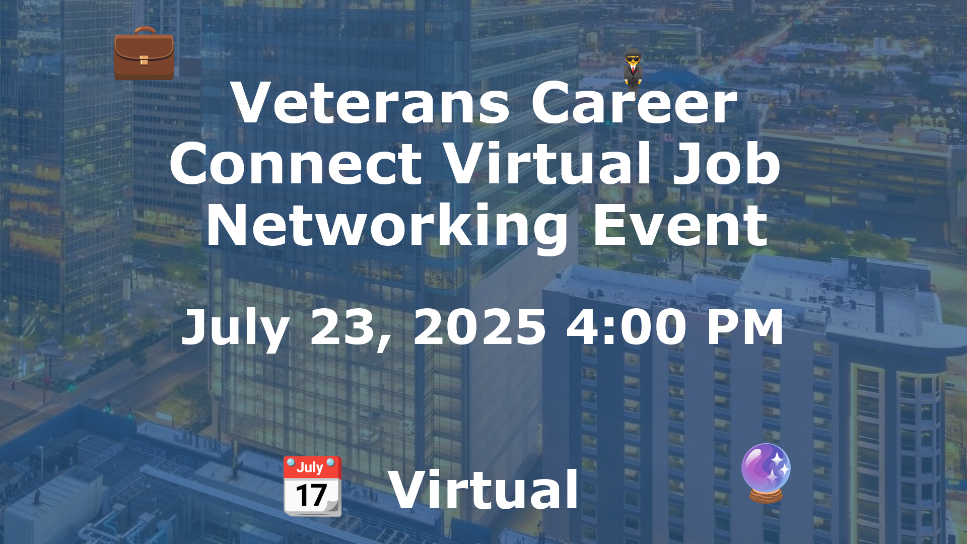 Veterans Career Connect Virtual Job  Networking Event event image